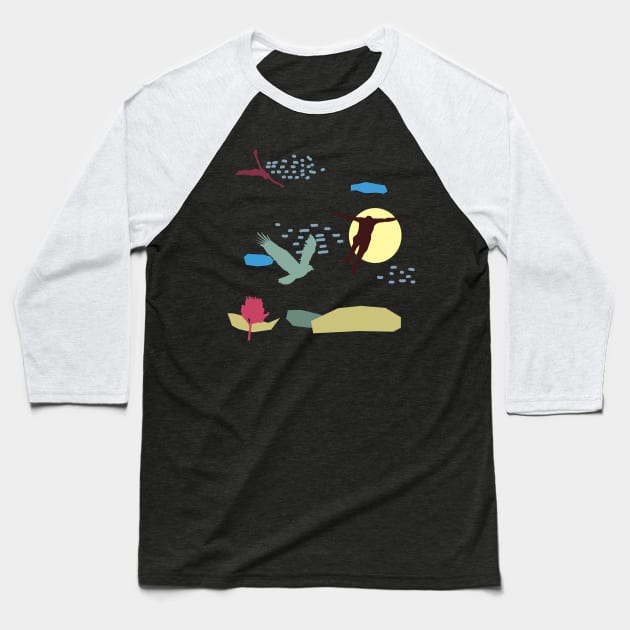 Learn to fly Baseball T-Shirt by Manitarka